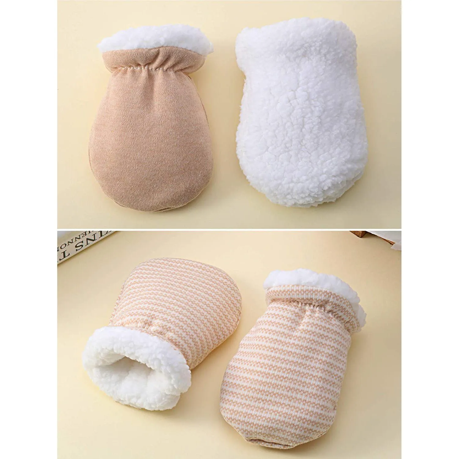 3-Pairs: Newborn Mitten Gloves