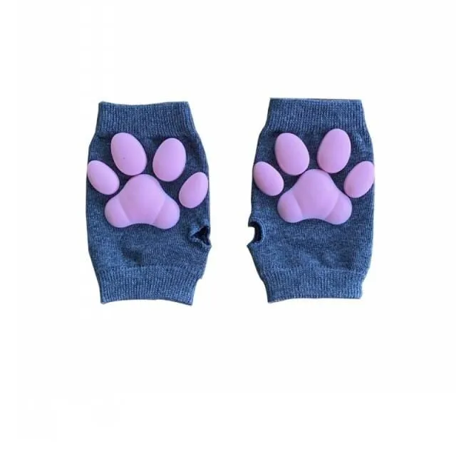 3D Paw Fingerless Mitten Gloves