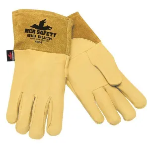 4984L MCR Safety Big Buck Welding Gloves, Large, Leather, Gold, Unlined