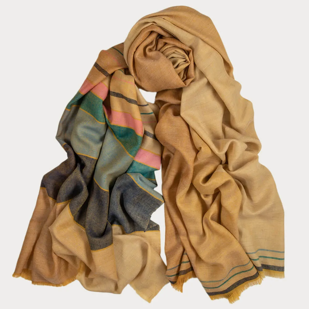 Apricot Crush Pashmina Cashmere Shawl