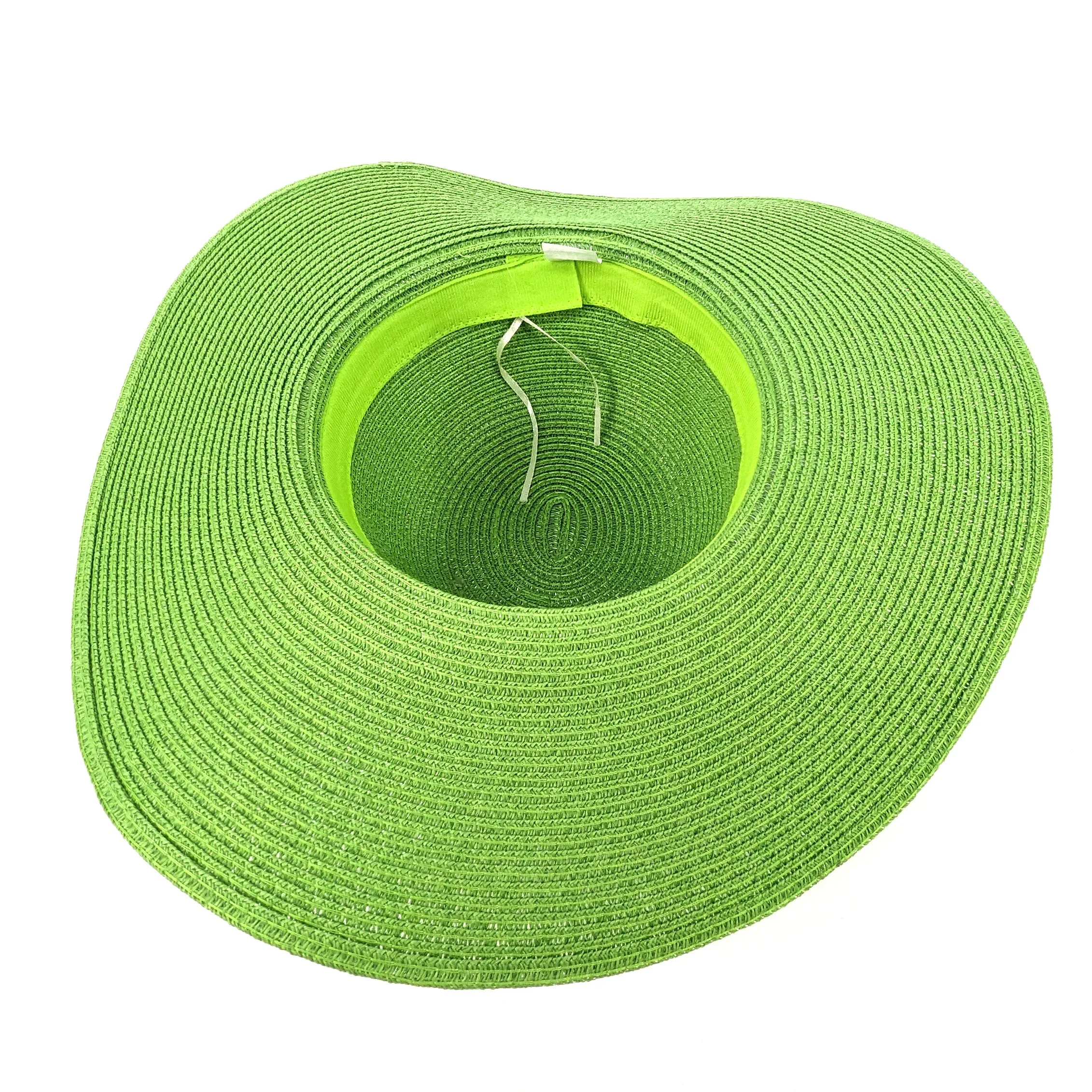 Bright and Bold Wide Brim Foldable Hat - Parkeet Green