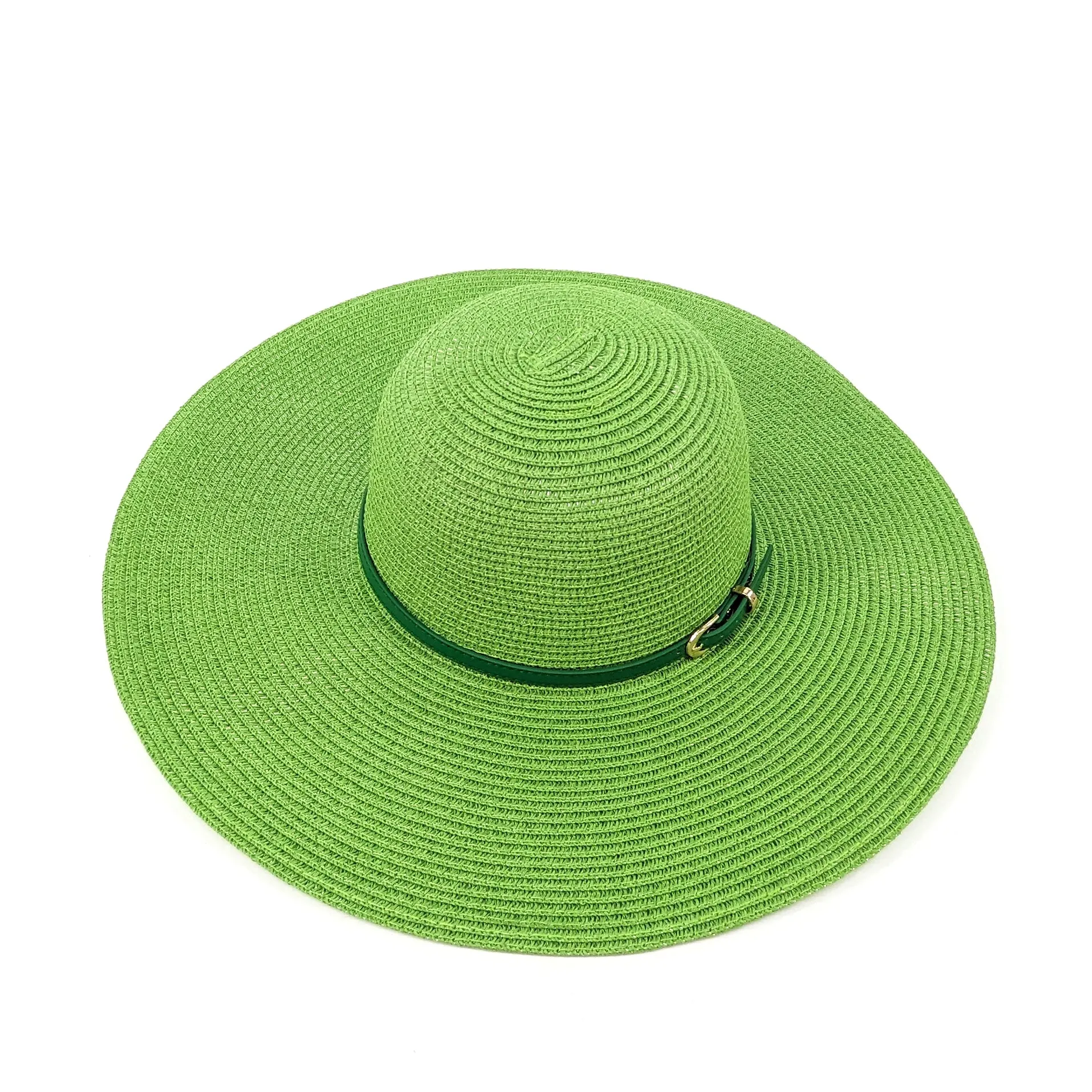 Bright and Bold Wide Brim Foldable Hat - Parkeet Green