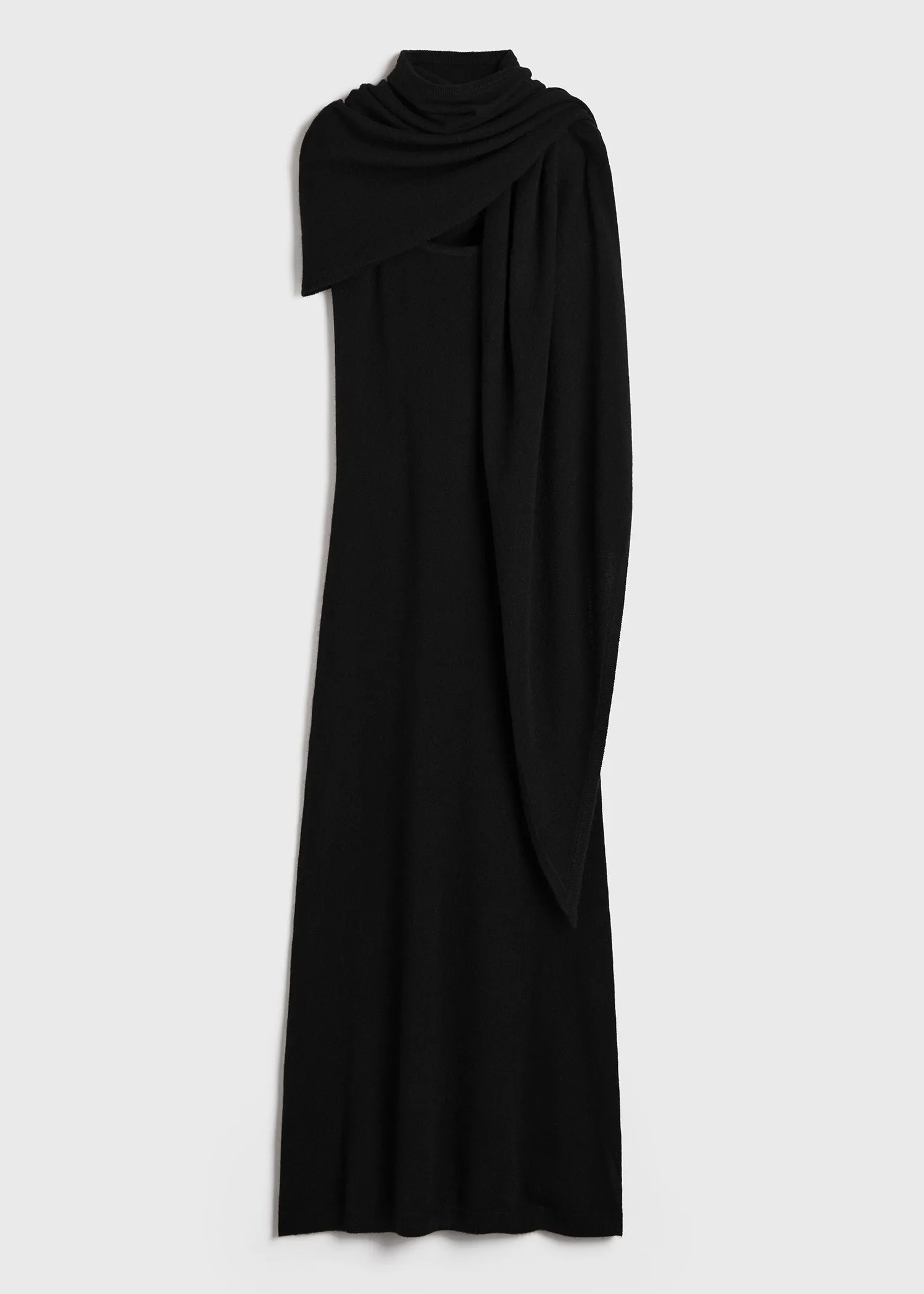 Cashmere shawl dress black