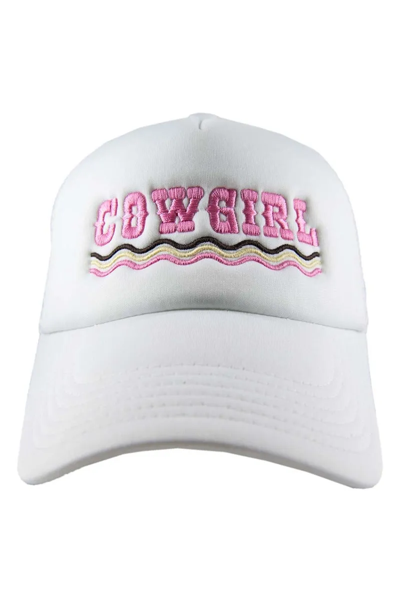 COWGIRL Spelled Out Foam Trucker Hat