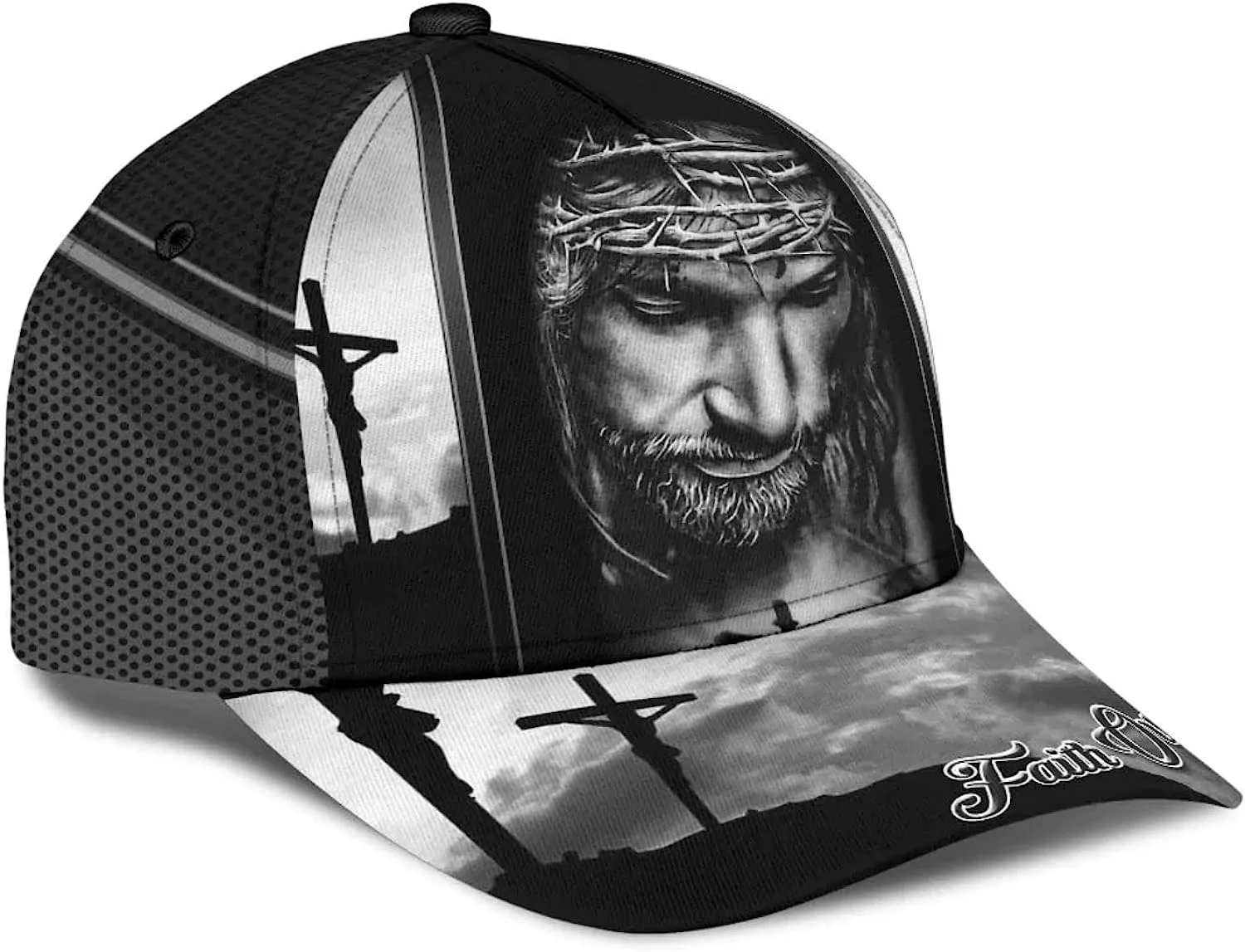 Crucifixion Of Jesus Faith Over Fear Baseball Cap - Christian Hats for Men and Women