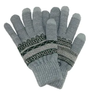 CTM® Men's Fairisle Touchscreen  Gloves