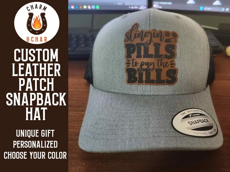 Custom Leather Patch Trucker Hats - Classic Colors