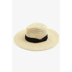 Elevate Your Look with the Fame Wide Brim Straw Weave Sun Hat