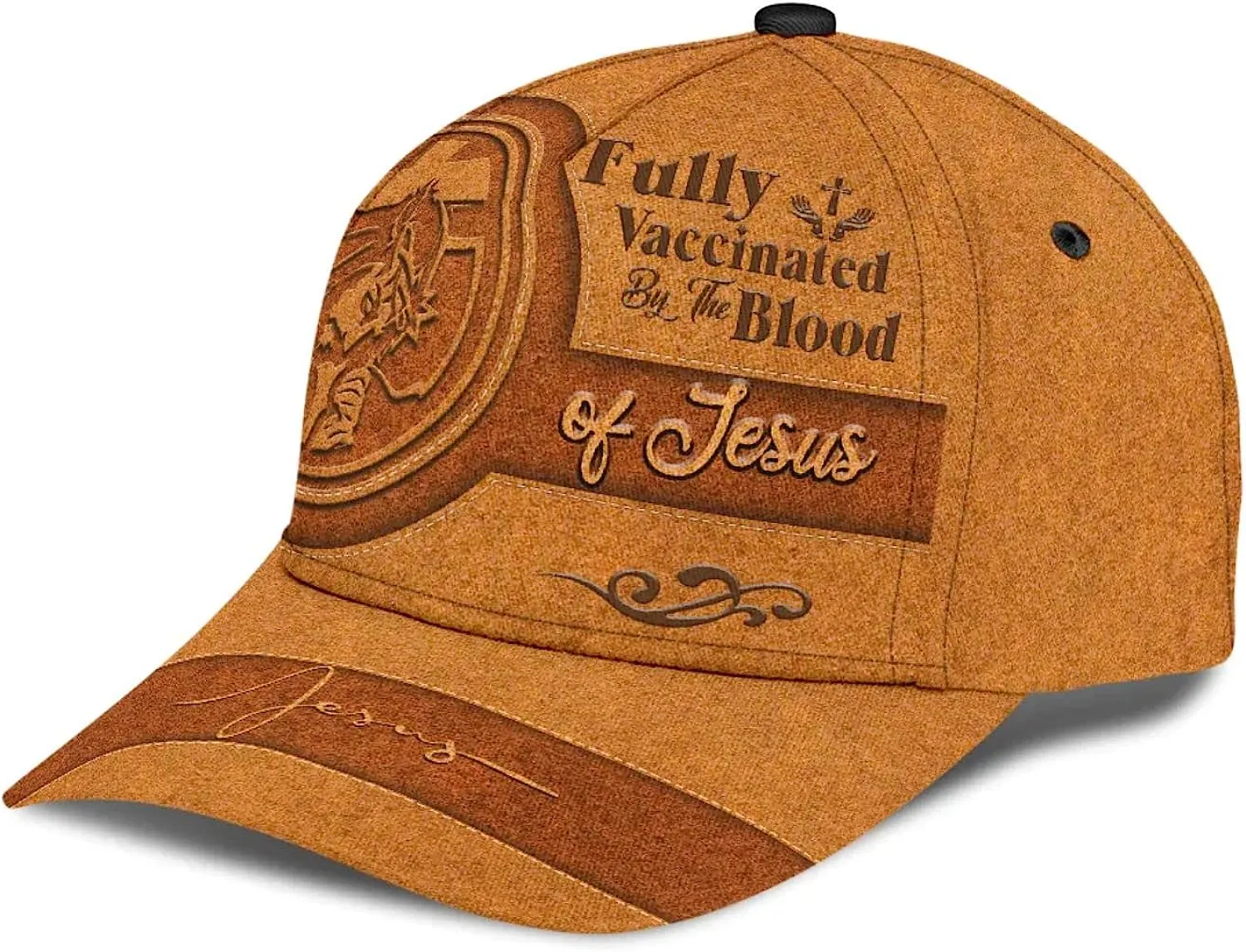 Fully Vaccinated By The Blood Of Jesus Christian God Lord Baseball Cap - Christian Hats for Men and Women