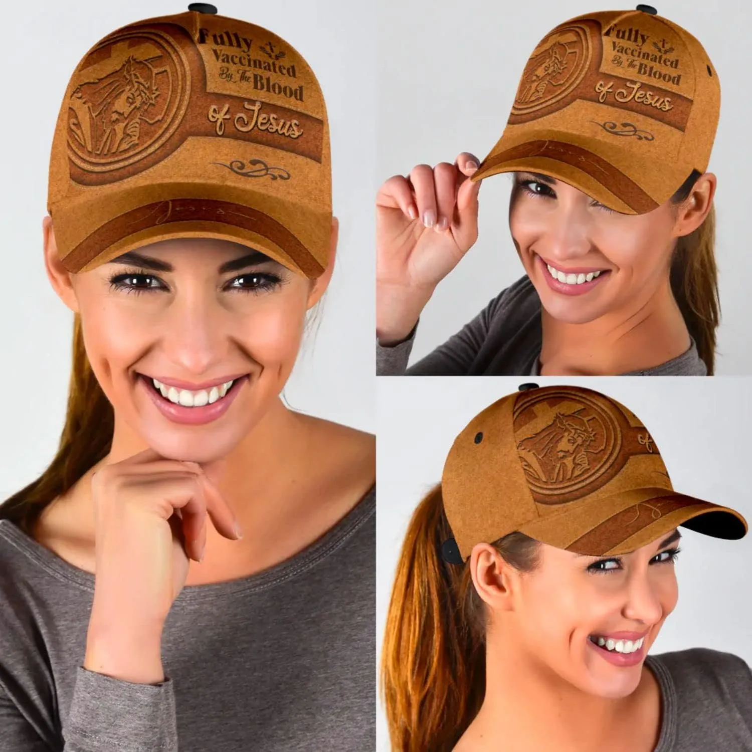 Fully Vaccinated By The Blood Of Jesus Christian God Lord Baseball Cap - Christian Hats for Men and Women