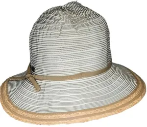 Hat - Natural-Ribbon/Raffia Bucket-Women's-Hh2745A