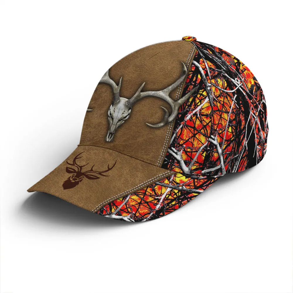 Hunting Camouflage Multicolor Deer Logo Baseball Cap