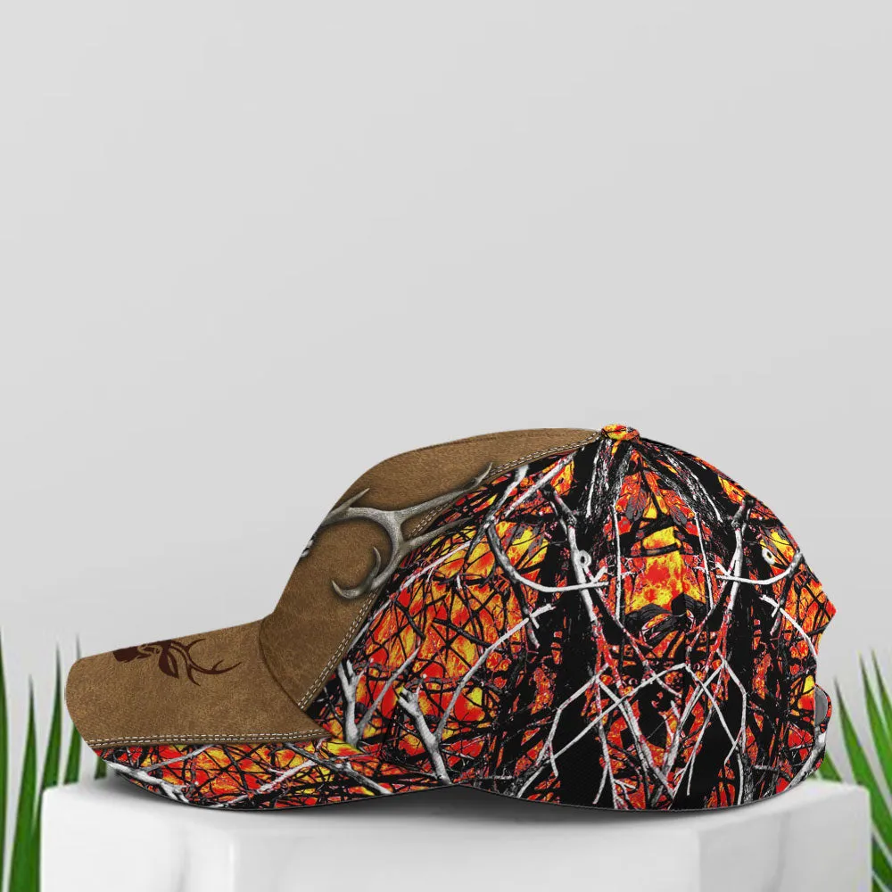 Hunting Camouflage Multicolor Deer Logo Baseball Cap