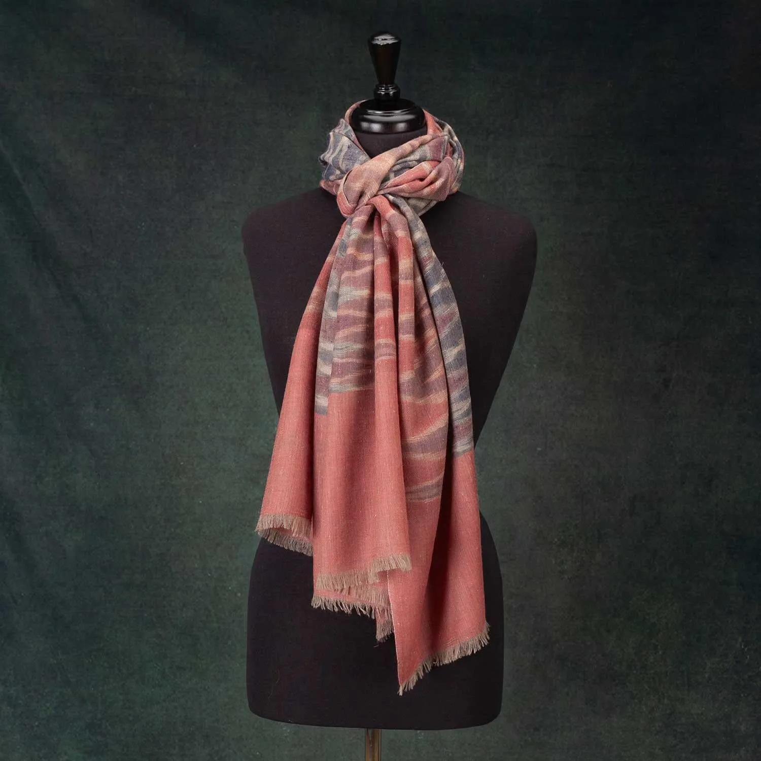 Ikat Cashmere Pashmina Sunset