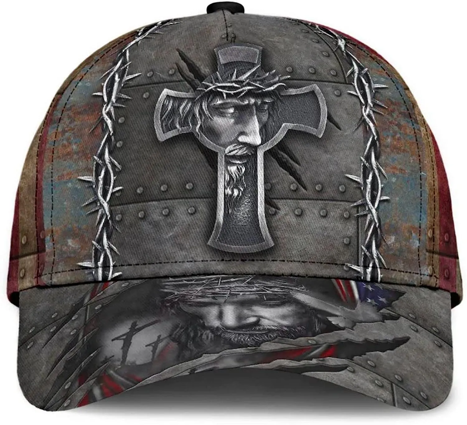 Jesus Cross Crucifixion Of Jesus All Over Print Baseball Cap - Christian Hats For Men Women