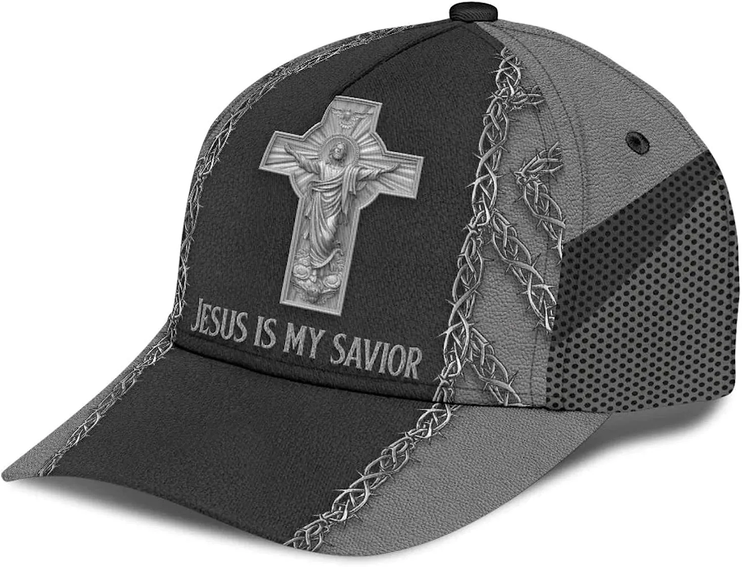 Jesus Is My Savior Cross Baseball Cap - Christian Hats for Men and Women