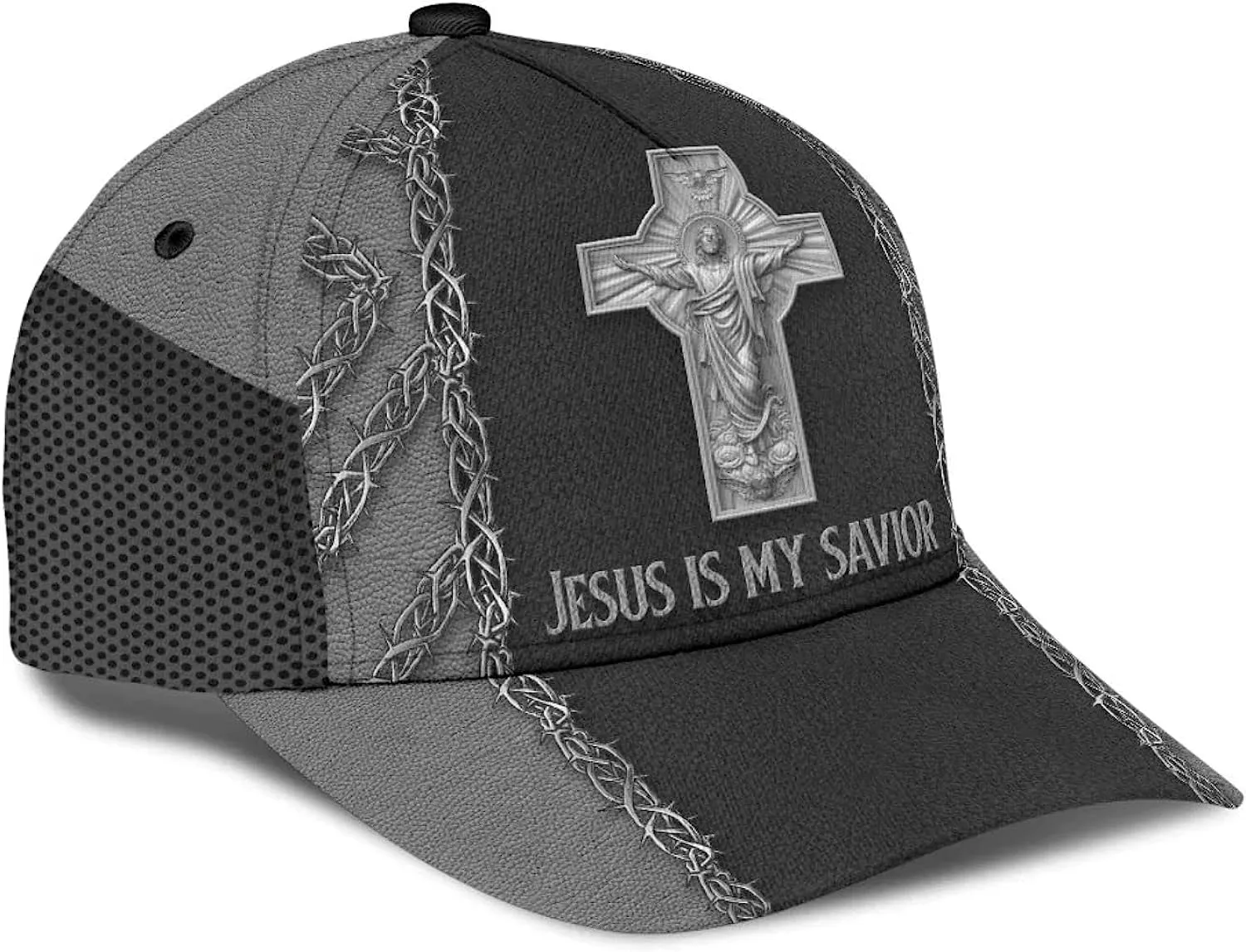 Jesus Is My Savior Cross Baseball Cap - Christian Hats for Men and Women