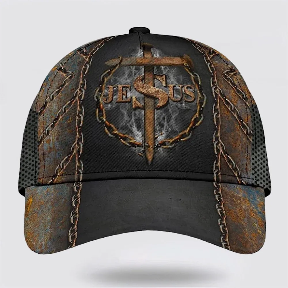 Jesus Nail Cross Crown Of Thorn Baseball Cap - Christian Hats for Men and Women