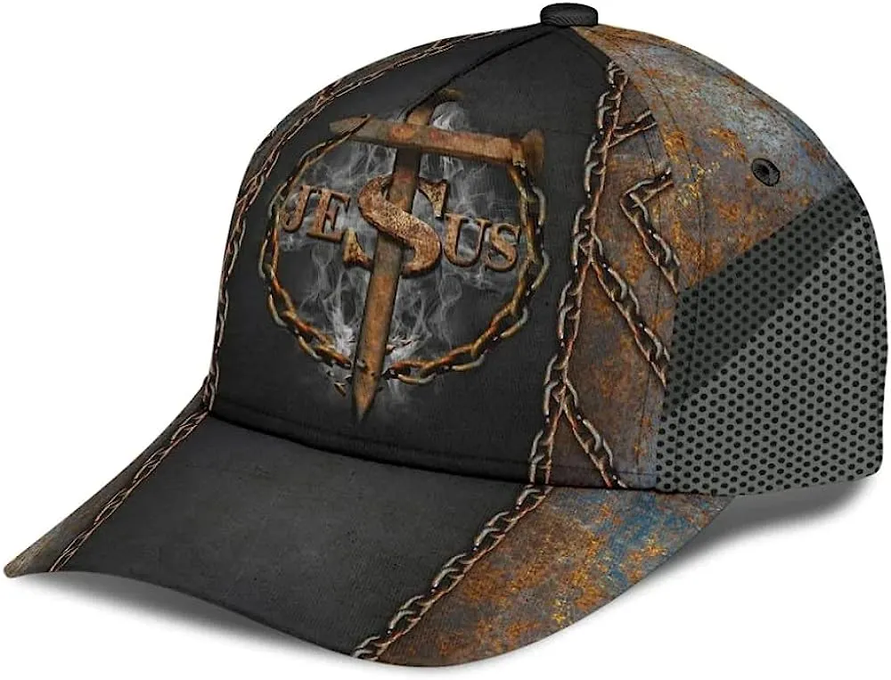 Jesus Nail Cross Crown Of Thorn Baseball Cap - Christian Hats for Men and Women