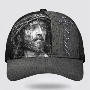 Jesus Portrait Jesus Is My King Faith Classic Hat All Over Print - Christian Hats for Men and Women