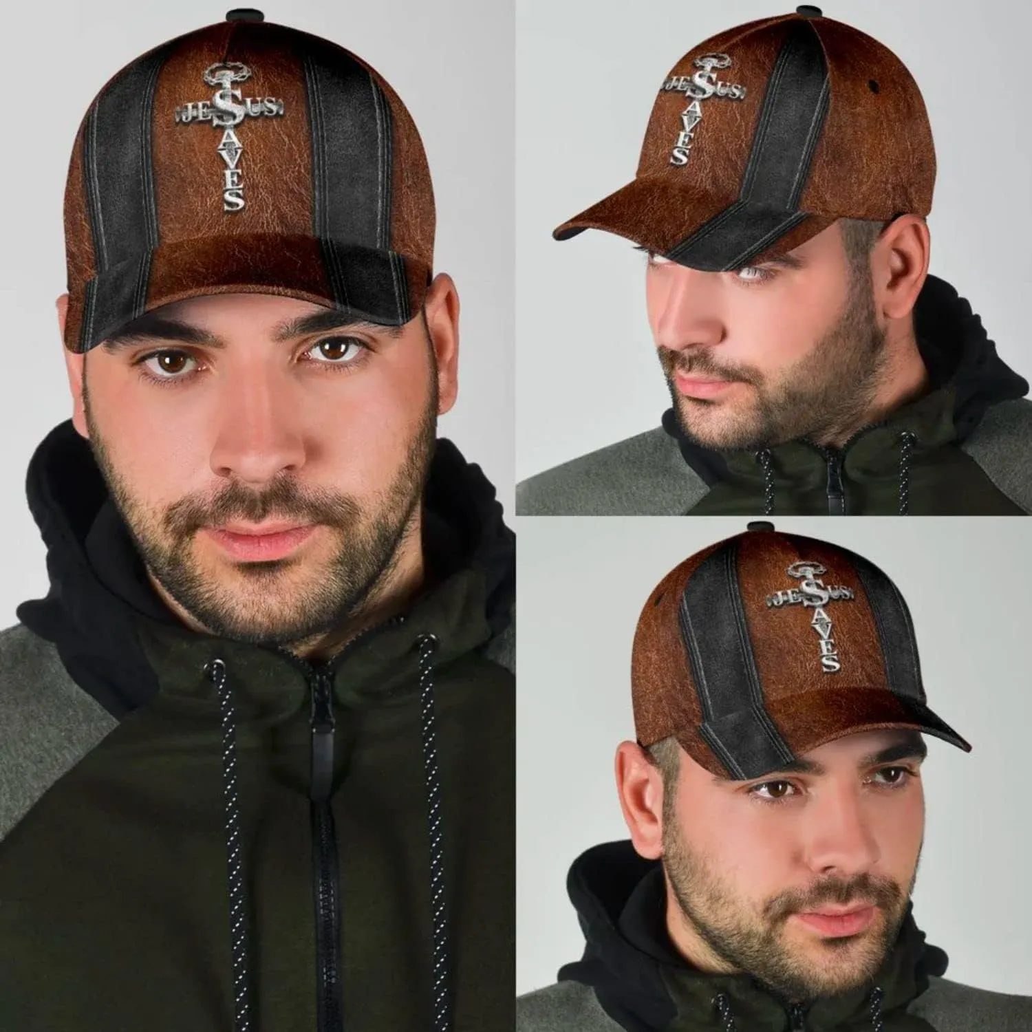 Jesus Saves Nail Cross Classic Hat All Over Print - Christian Hats for Men and Women