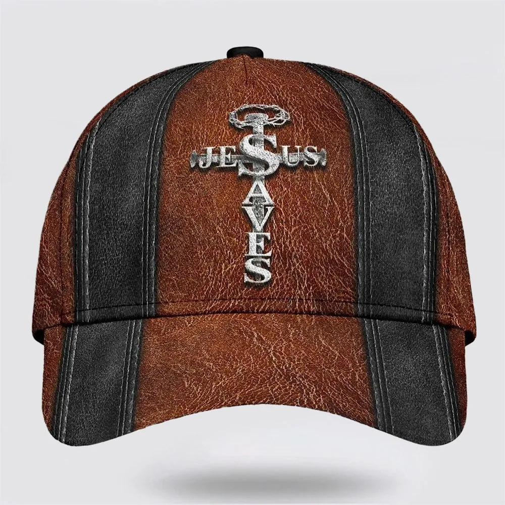 Jesus Saves Nail Cross Classic Hat All Over Print - Christian Hats for Men and Women