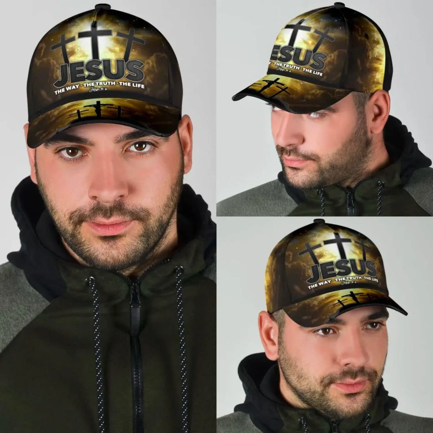 Jesus Way Truth Life Classic Hat All Over Print - Christian Hats for Men and Women