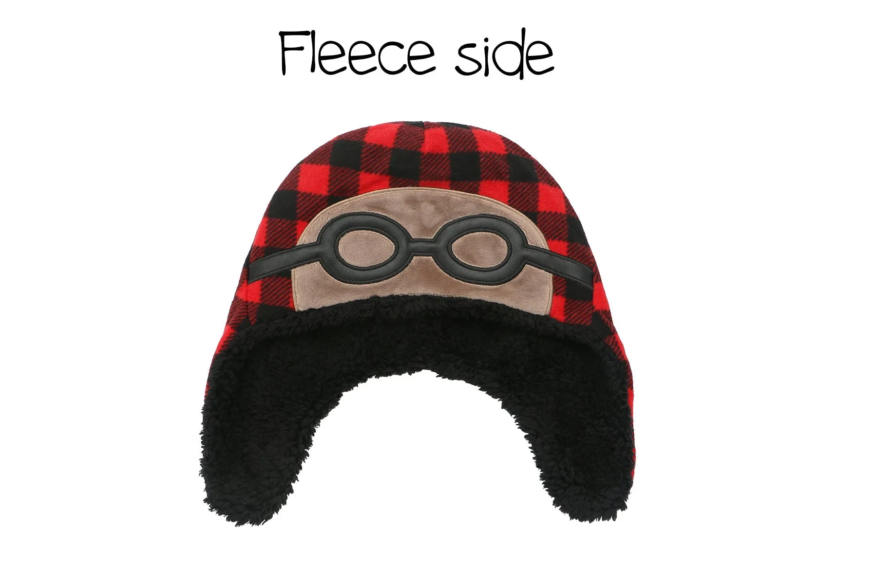 Kids & Baby Reversible Sherpa Hat - Black Bear & Aviator