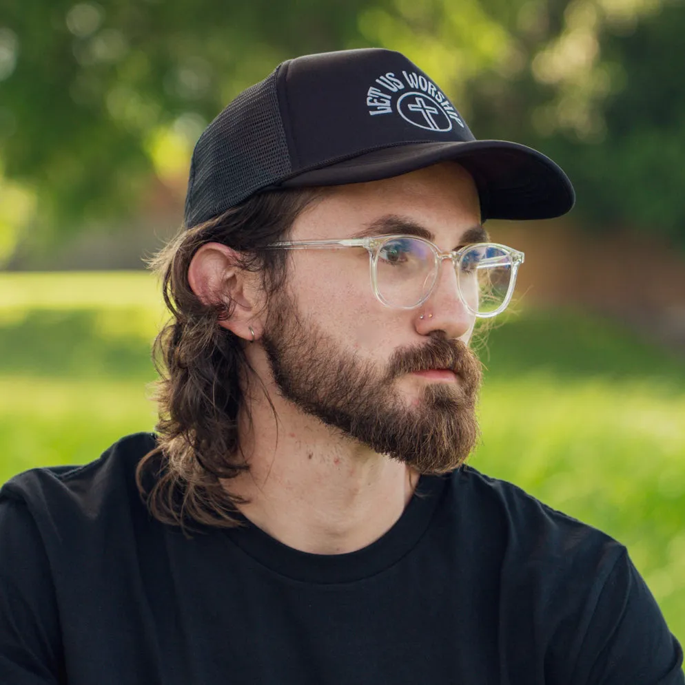 Let Us Worship - Black Trucker Hat