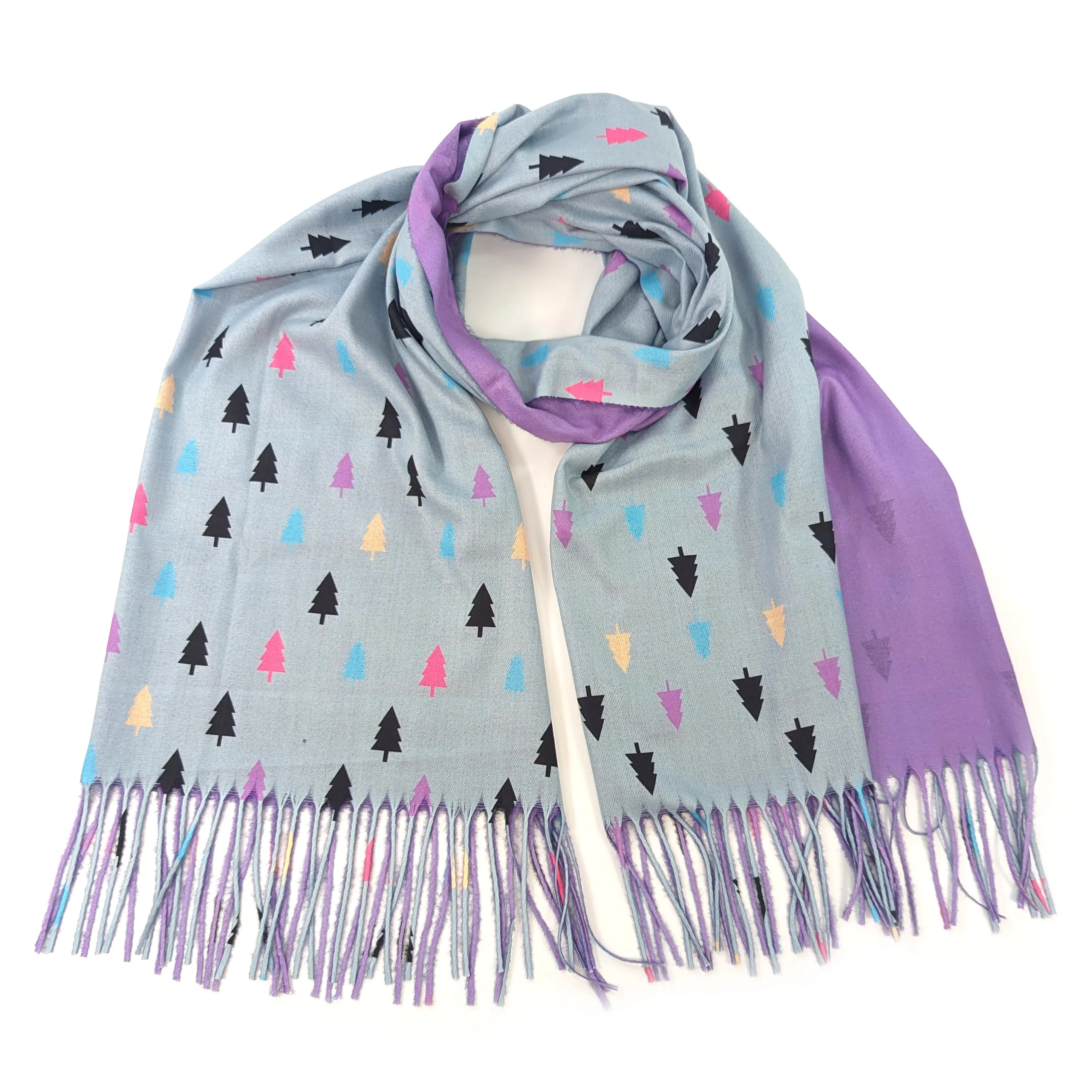 Lilac Trees Pashmina Style Scarf - Exclusive Style