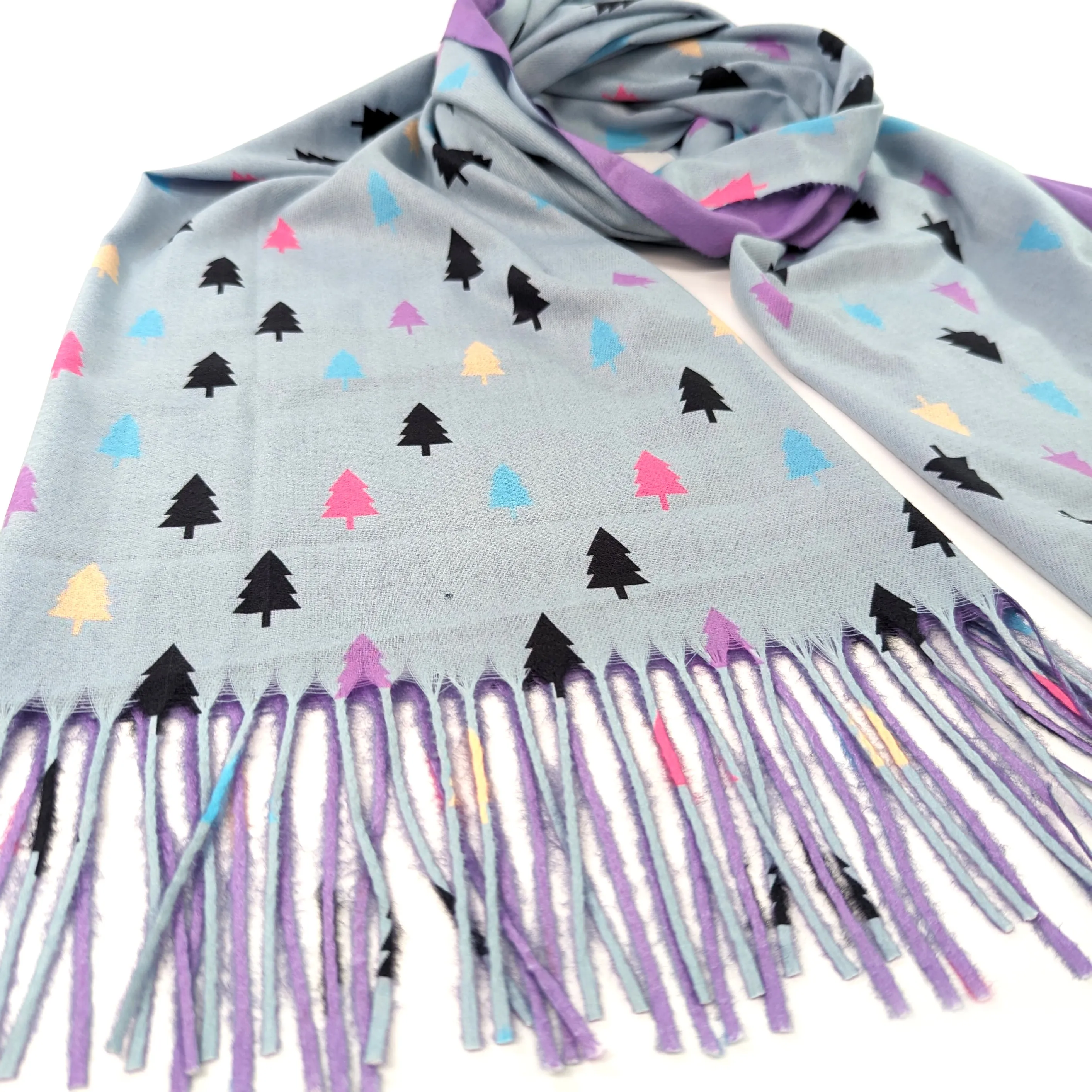 Lilac Trees Pashmina Style Scarf - Exclusive Style