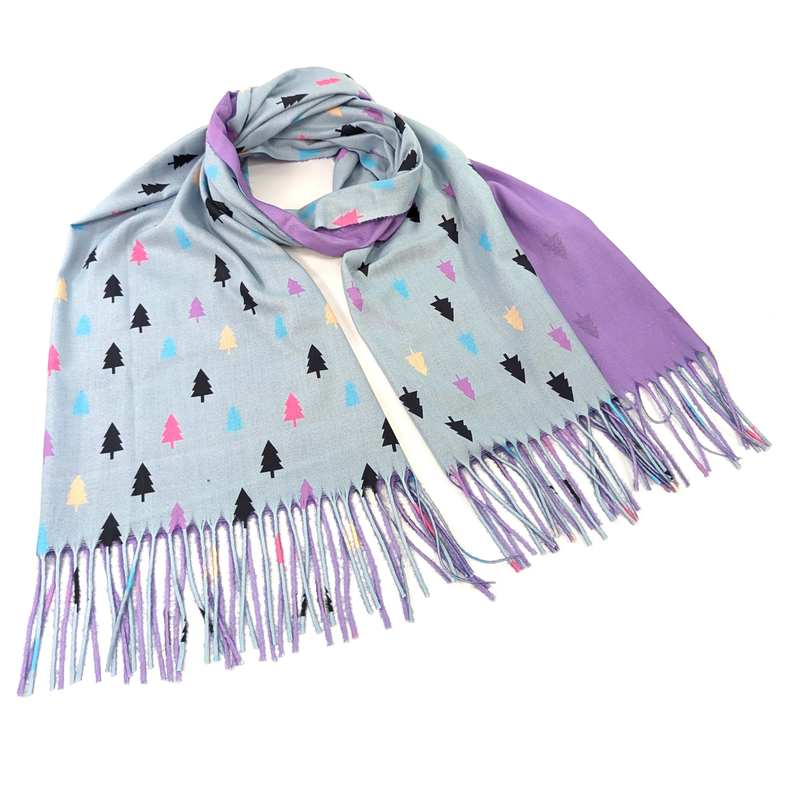 Lilac Trees Pashmina Style Scarf - Exclusive Style