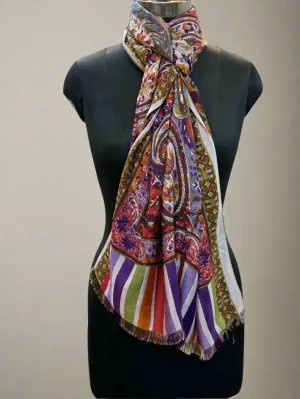 Multicolor Pure Pashmina Scarf – Luxuriously Soft and Smooth