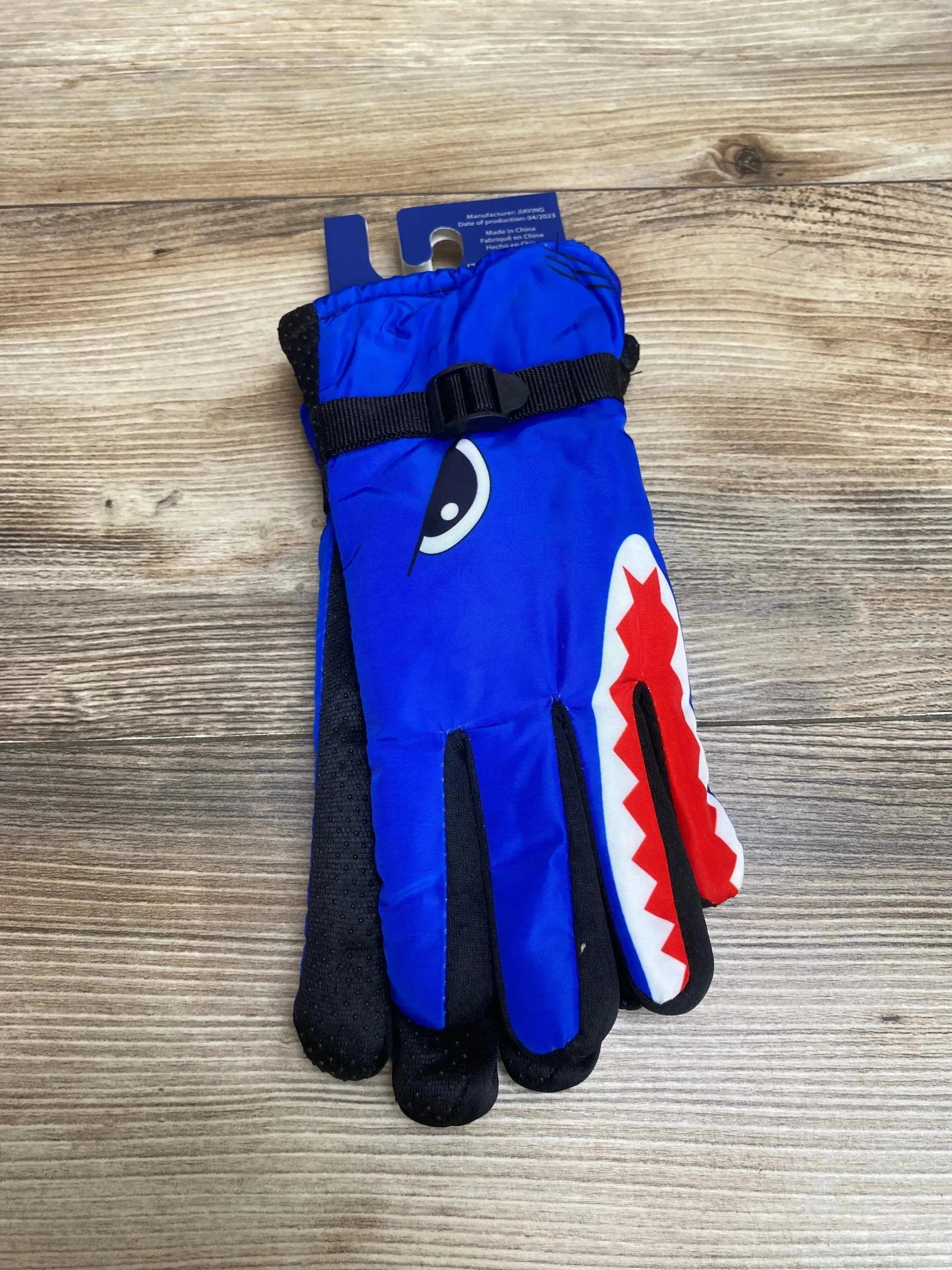 NEW ThermaWear Kid's Shark Winter Ski Gloves Blue