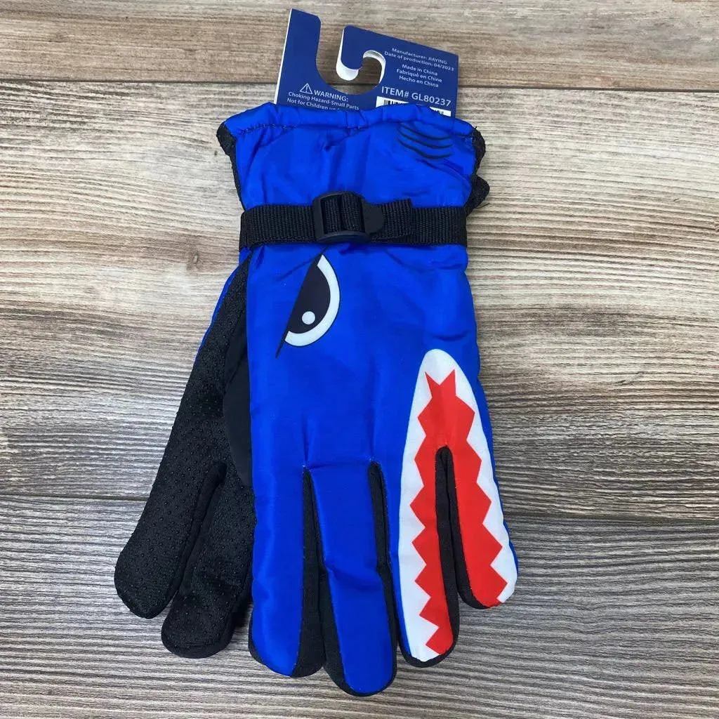 NEW ThermaWear Kid's Shark Winter Ski Gloves