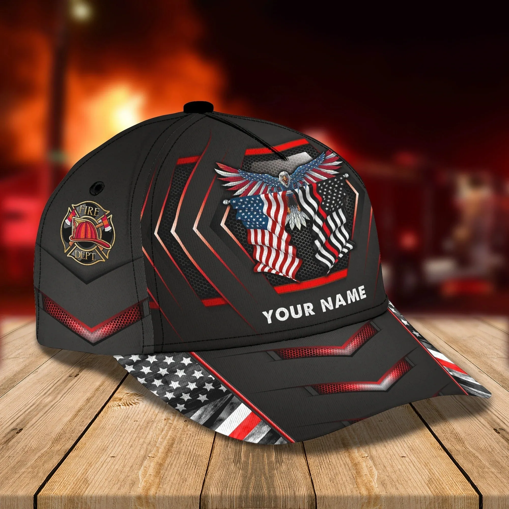 Personalized Classic Cap Firefighter Eagle For Men And Woman - Baseball 3D Firefighter Cap Hat