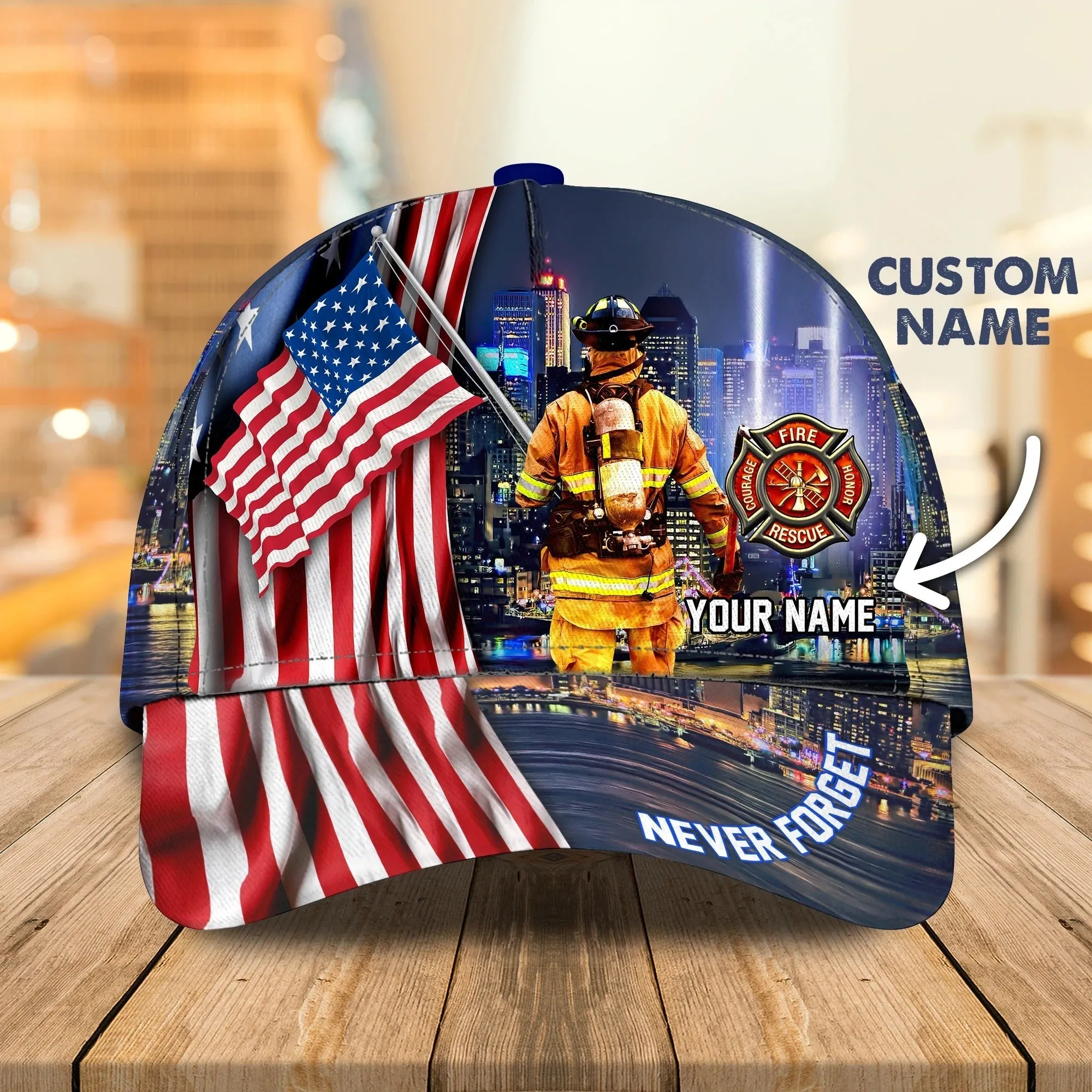 Personalized Classic Cap Firefighter Eagle For Men And Woman - Baseball 3D Firefighter Cap Hat