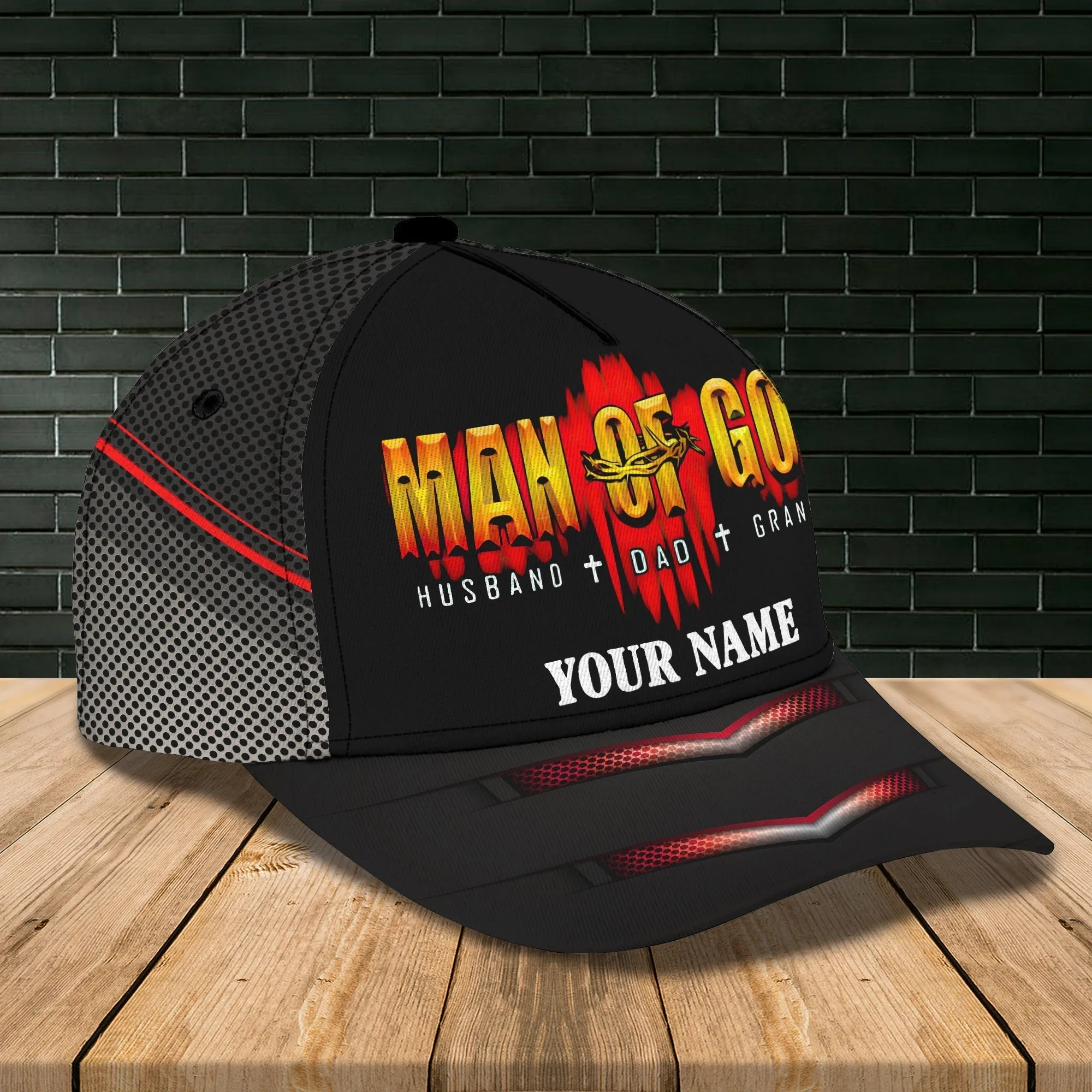 Personalized Man Of God Cap Hat - 3D Baseball Cap Hat For Father - Classic Dad Cap - Dad Hat