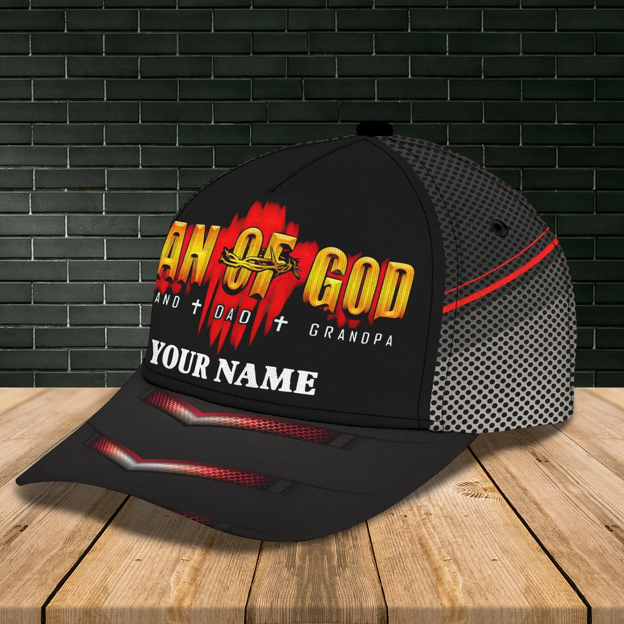 Personalized Man Of God Cap Hat - 3D Baseball Cap Hat For Father - Classic Dad Cap - Dad Hat