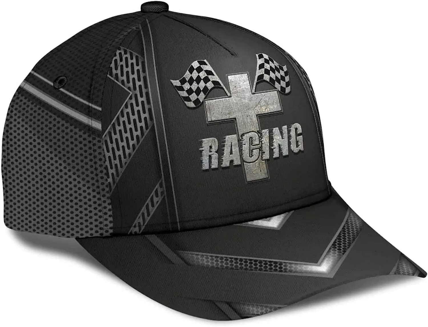 Racing The Cross Classic Hat All Over Print - Christian Hats for Men and Women