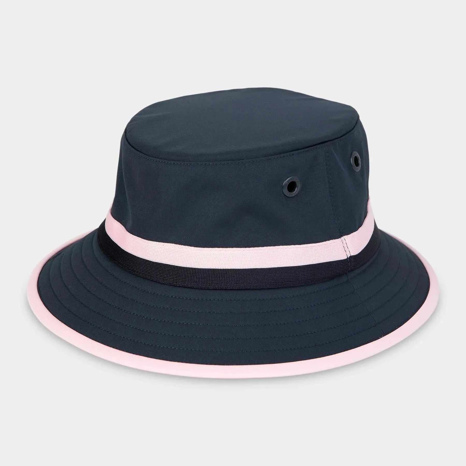 Ribbon Bucket Hat Navy/Pink Stripe - AW24