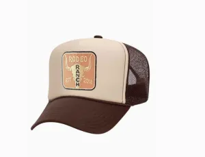 Rodeo Ranch Est Foam Front Trucker Hat - Tan and Brown