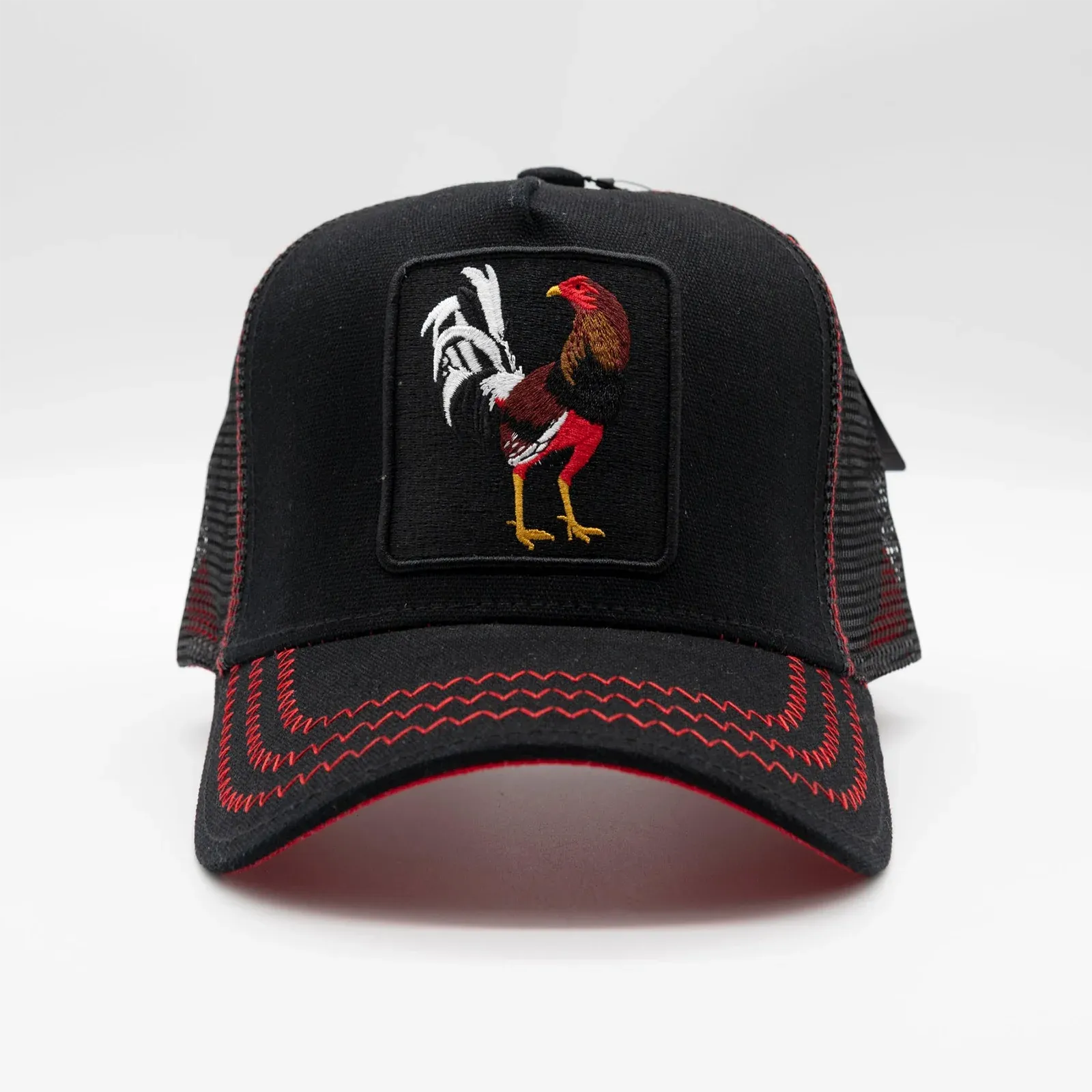 Rooster Black Red Hat (Black) - GS1013