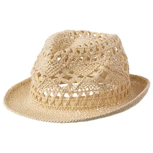 Summer Straw Fedora Hat, 1 Count