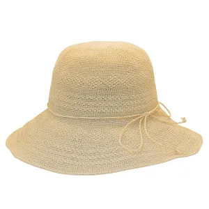 Sun 'N' Sand - Niobe Premium Crochet Paper Wide-Brim Cloche Hat