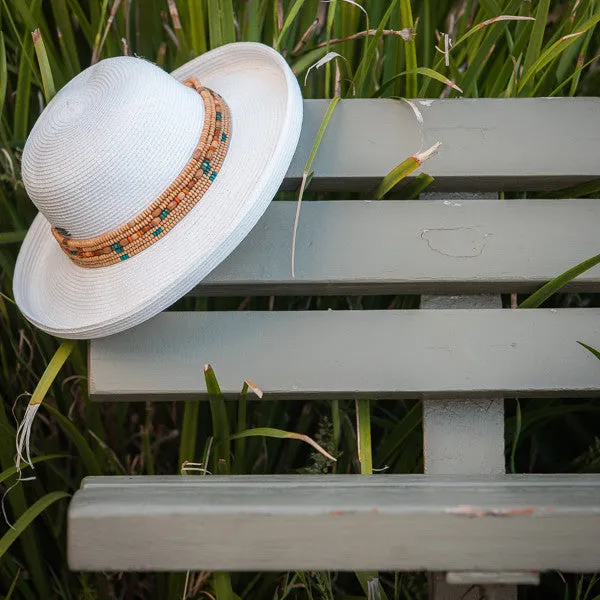 Sun 'N' Sand - Poly Up-brim Sun Hat with Beaded Band