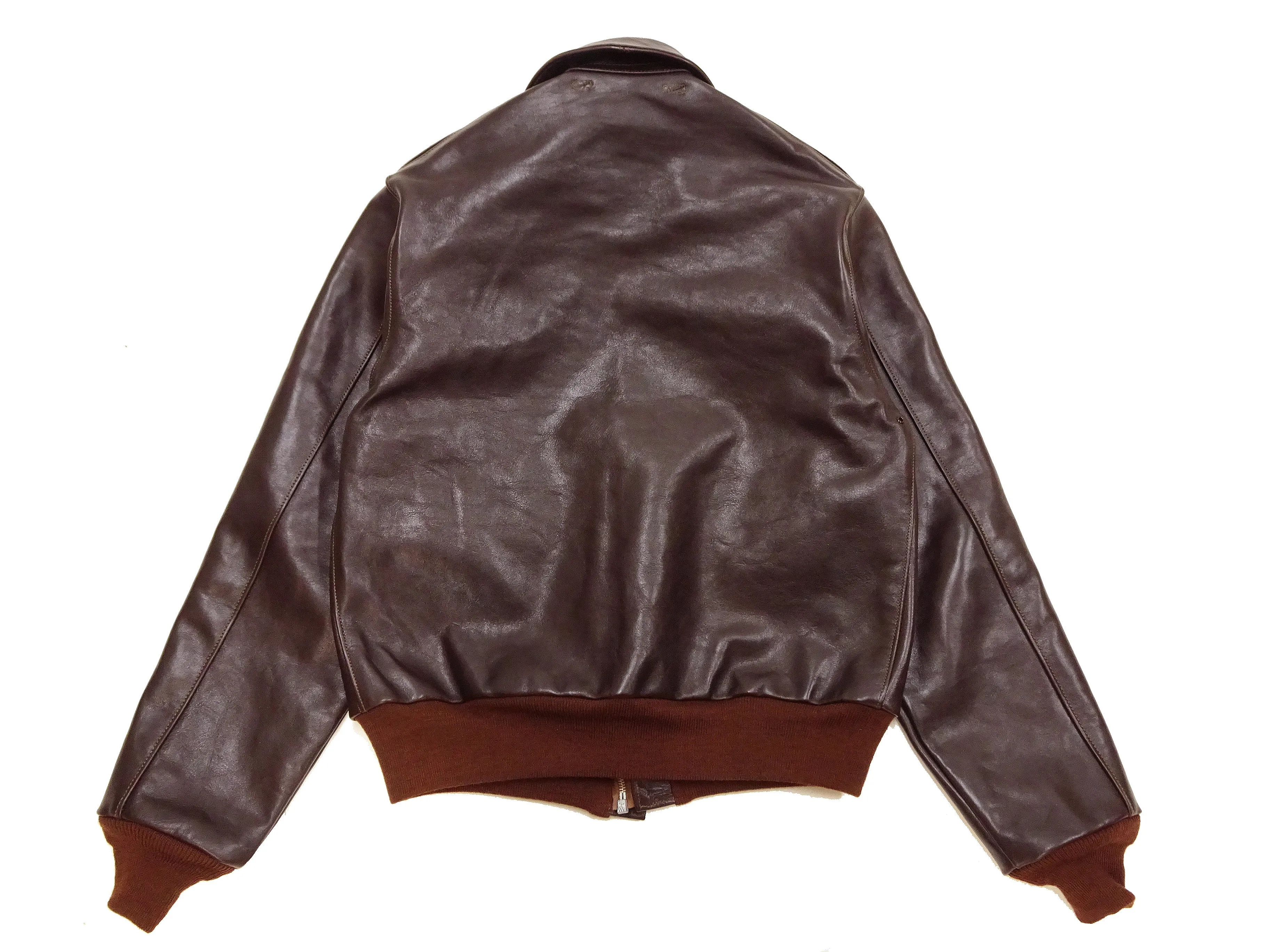 TOYS McCOY Jacket Men's A-2 Flight Jacket Plain A2 Leather Bomber Jacket TMJ2325 Seal Brown