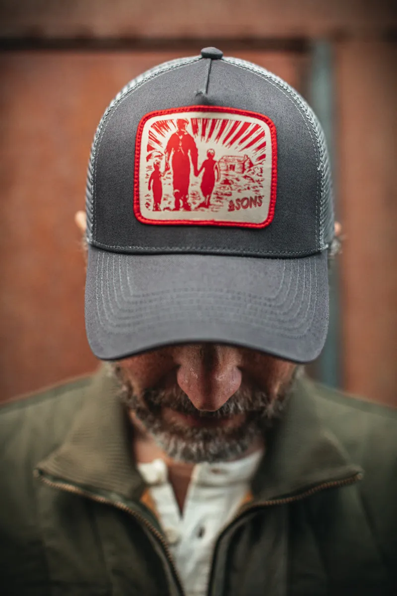 Trucker Badge Cap Grey