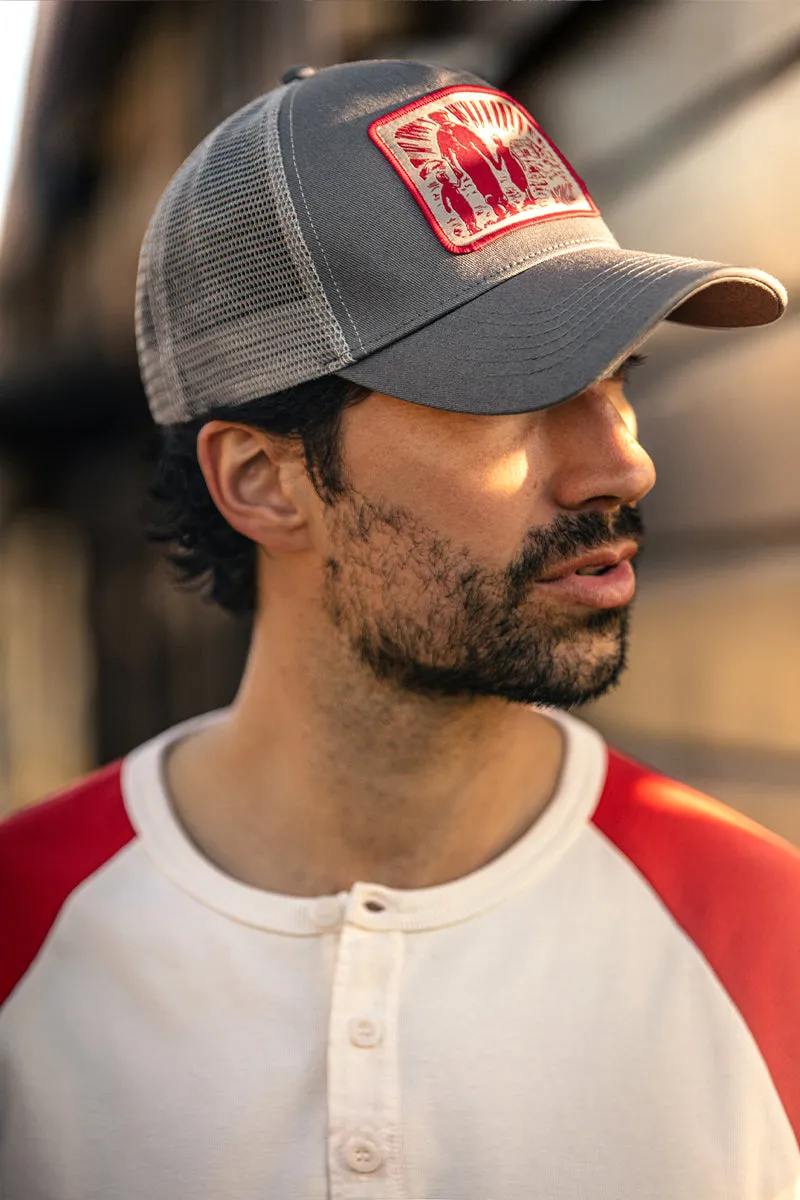 Trucker Badge Cap Grey