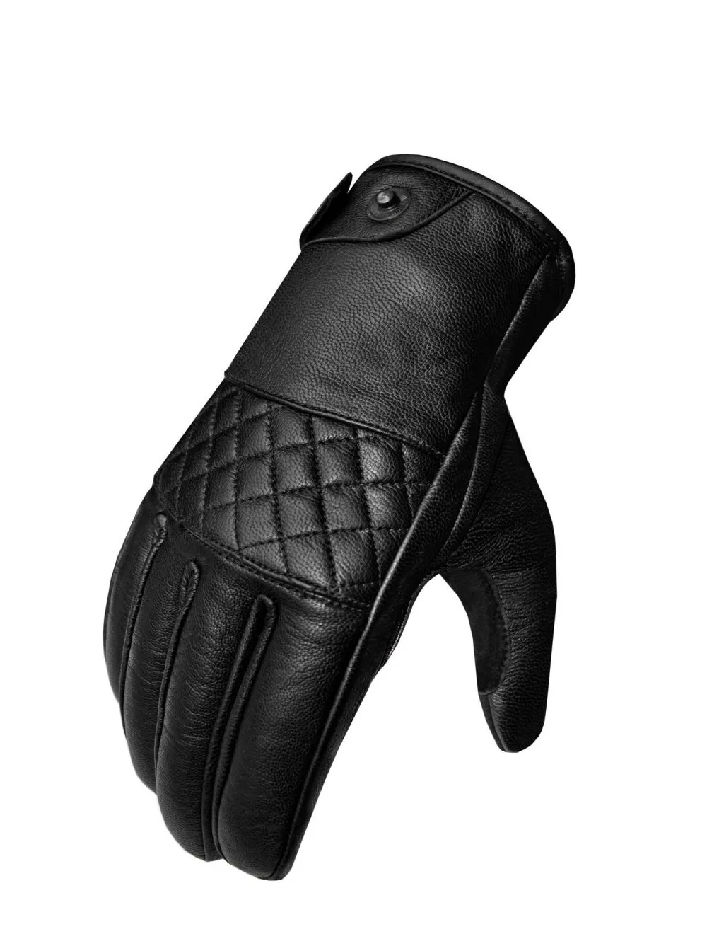 Warm Thermo Touch Screen Classic Short Gauntlet Leather Motorcycle gloves